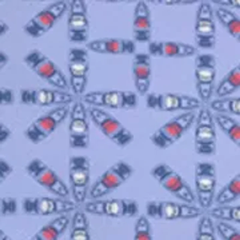 Layered Boat Print Short Sleeve Golf Polo