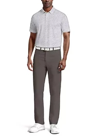 All-Over Golf Confetti Print Short Sleeve Polo Shirt