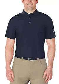Men's Solid Cooling Texture Golf Polo Shirt