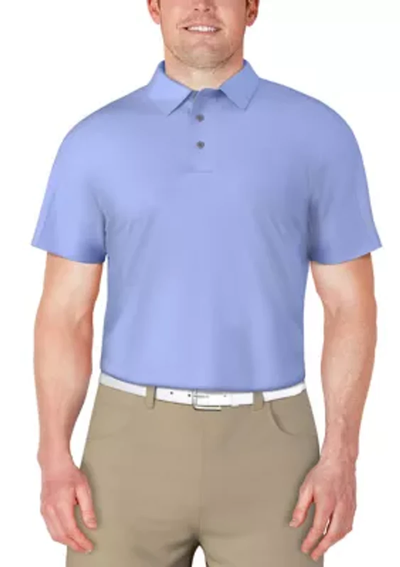 Men's Solid Cooling Texture Golf Polo Shirt