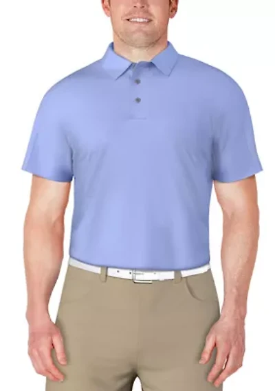 Men's Solid Cooling Texture Golf Polo Shirt