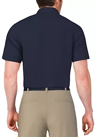 Men's Solid Cooling Texture Golf Polo Shirt