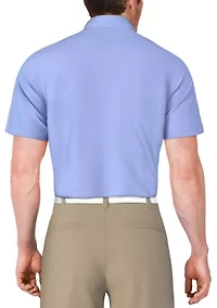 Men's Solid Cooling Texture Golf Polo Shirt