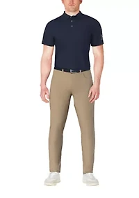 Men's Solid Cooling Texture Golf Polo Shirt