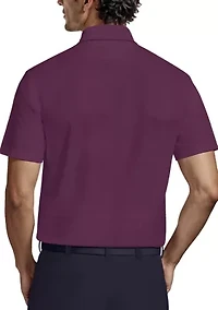 Solid Cooling Texture Short Sleeve Golf Polo Shirt