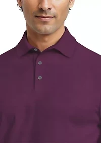 Solid Cooling Texture Short Sleeve Golf Polo Shirt