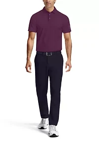 Solid Cooling Texture Short Sleeve Golf Polo Shirt