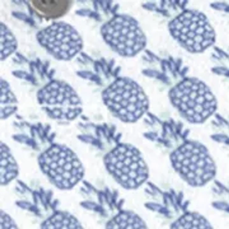Men's Pineapple Print Short Sleeve Golf Polo Shirt