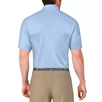 Men's Short Sleeve Geometric Printed Golf Polo Shirt