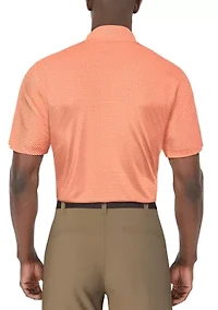 Men's Short Sleeve Geometric Printed Golf Polo Shirt