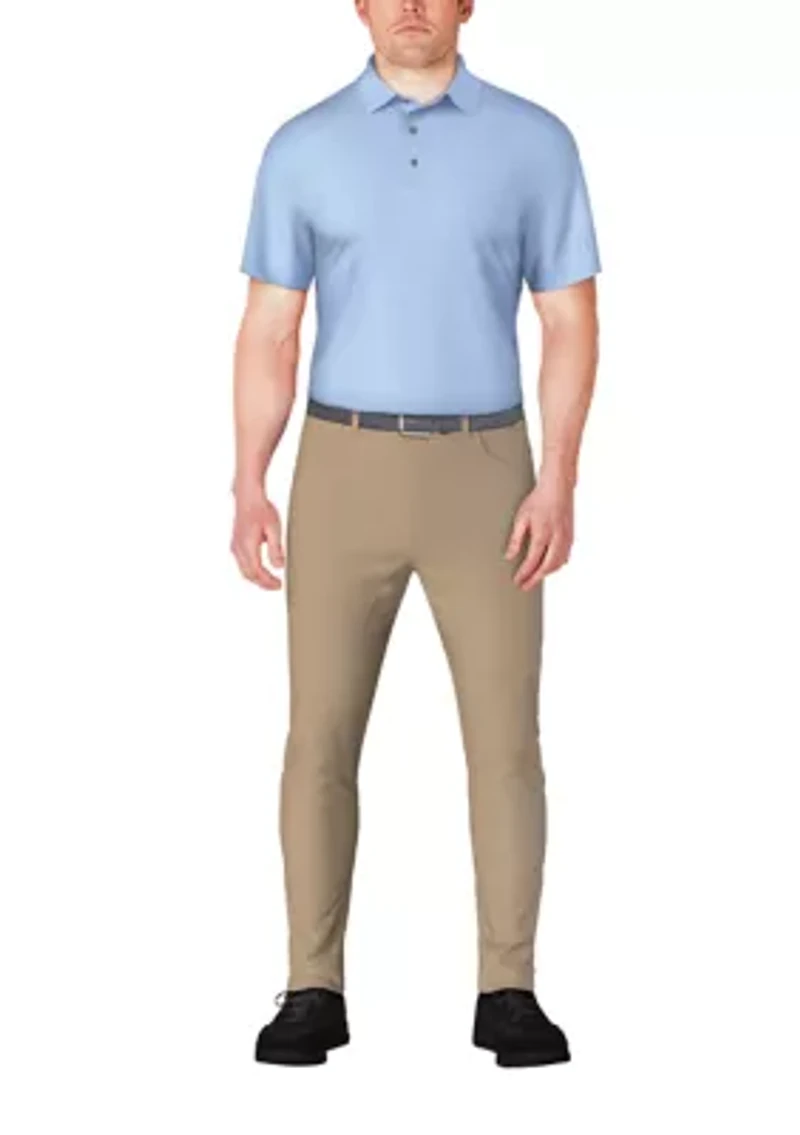 Men's Short Sleeve Geometric Printed Golf Polo Shirt