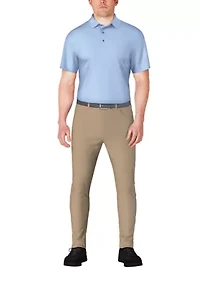 Men's Short Sleeve Geometric Printed Golf Polo Shirt