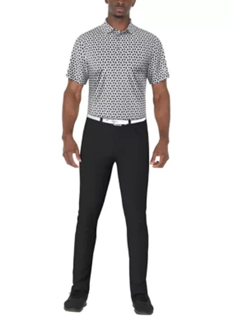 Men's Toucan Print Short Sleeve Golf Polo Shirt