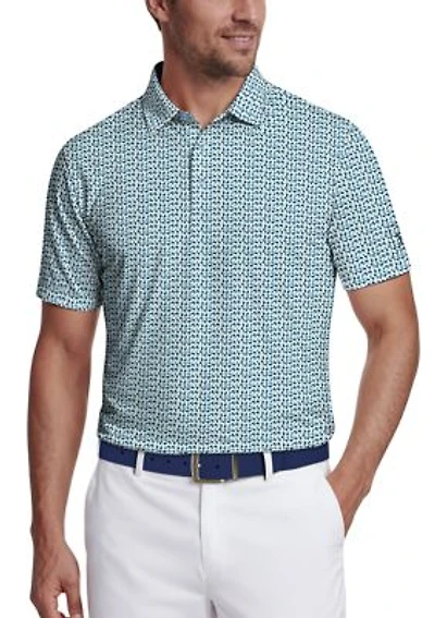Men's All Over Energized Geo Print Short Sleeve Golf Polo Shirt