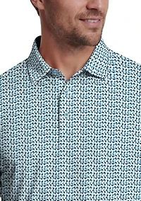 Men's All Over Energized Geo Print Short Sleeve Golf Polo Shirt