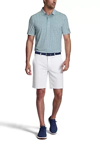 Men's All Over Energized Geo Print Short Sleeve Golf Polo Shirt