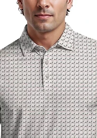 Men's Geometric Cocktail Print Short Sleeve Golf Polo Shirt