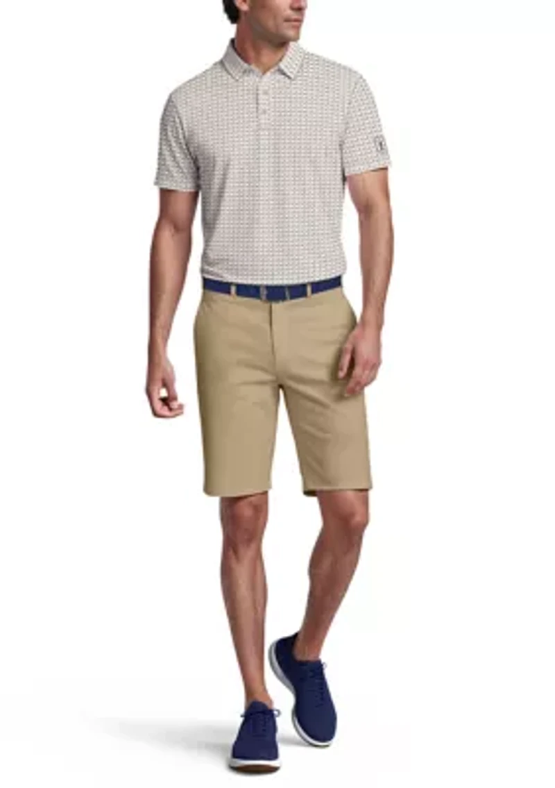 Men's Geometric Cocktail Print Short Sleeve Golf Polo Shirt