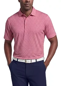 Men's Confetti Geo Print Short Sleeve Golf Polo Shirt