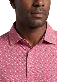 Men's Confetti Geo Print Short Sleeve Golf Polo Shirt