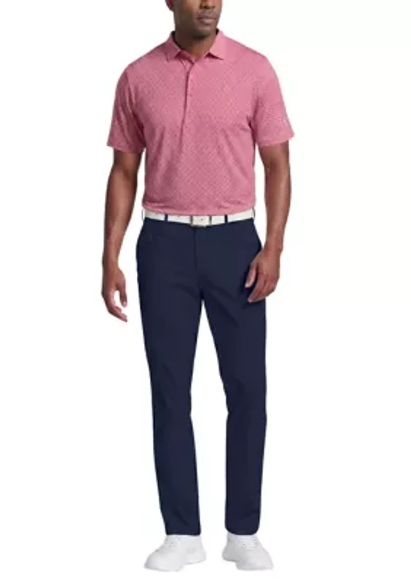 Men's Confetti Geo Print Short Sleeve Golf Polo Shirt