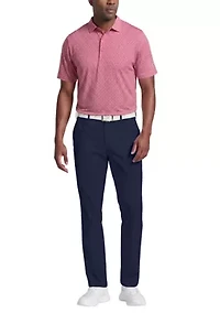Men's Confetti Geo Print Short Sleeve Golf Polo Shirt