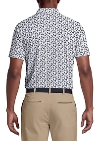 Men's All Over Ombre Cocktail Print Short Sleeve Golf Polo Shirt