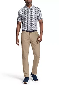 Men's All Over Ombre Cocktail Print Short Sleeve Golf Polo Shirt