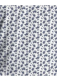 Men's All Over Ombre Cocktail Print Short Sleeve Golf Polo Shirt