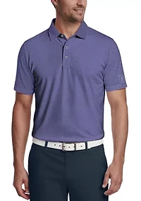 Men's Essential Geo Print Short Sleeve Golf Polo Shirt