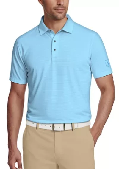 Men's Cooling Stripe Short Sleeve Golf Polo Shirt