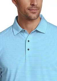 Men's Cooling Stripe Short Sleeve Golf Polo Shirt
