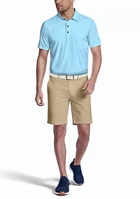 Men's Cooling Stripe Short Sleeve Golf Polo Shirt