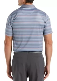 Allover Energy Stripe Short Sleeve Golf Polo Shirt