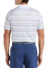 Allover Energy Stripe Short Sleeve Golf Polo Shirt