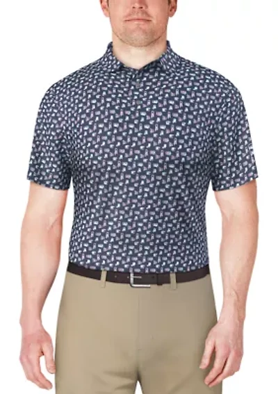 Short Sleeve Refreshments Printed Polo Shirt