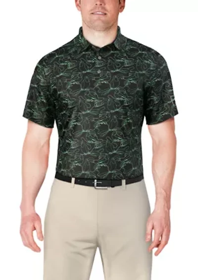 Men's Linear Toucan Printed Polo Shirt