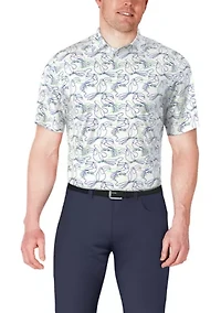 Men's Linear Toucan Printed Polo Shirt