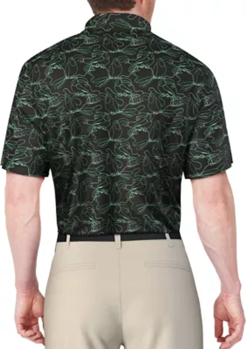 Men's Linear Toucan Printed Polo Shirt