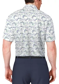 Men's Linear Toucan Printed Polo Shirt