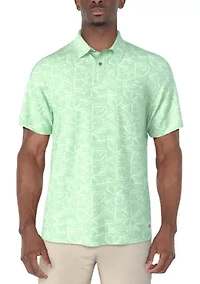 Men's Brush Strokes Geo Printed Polo Shirt