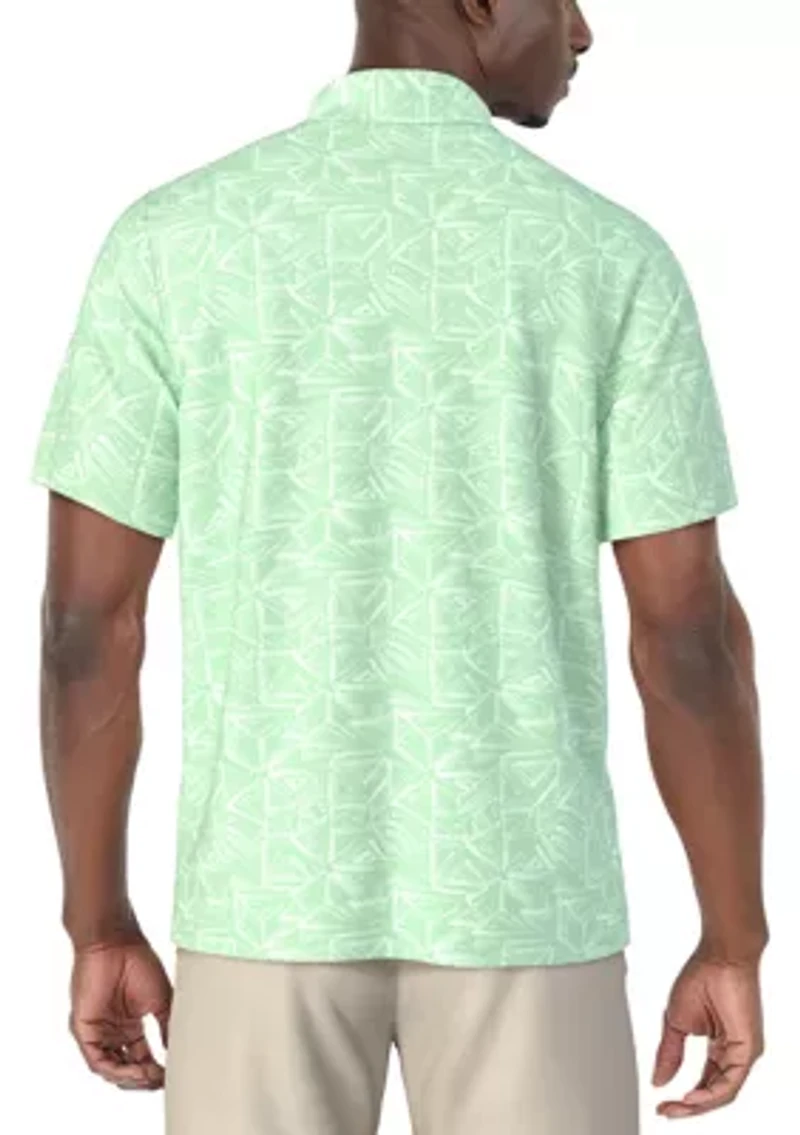 Men's Brush Strokes Geo Printed Polo Shirt