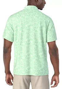 Men's Brush Strokes Geo Printed Polo Shirt