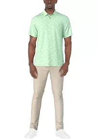Men's Brush Strokes Geo Printed Polo Shirt