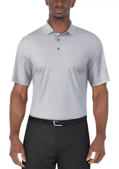 Men's Short Sleeve Geo Printed Golf Polo Shirt