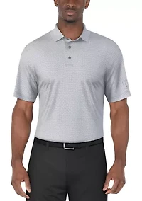 Men's Short Sleeve Geo Printed Golf Polo Shirt