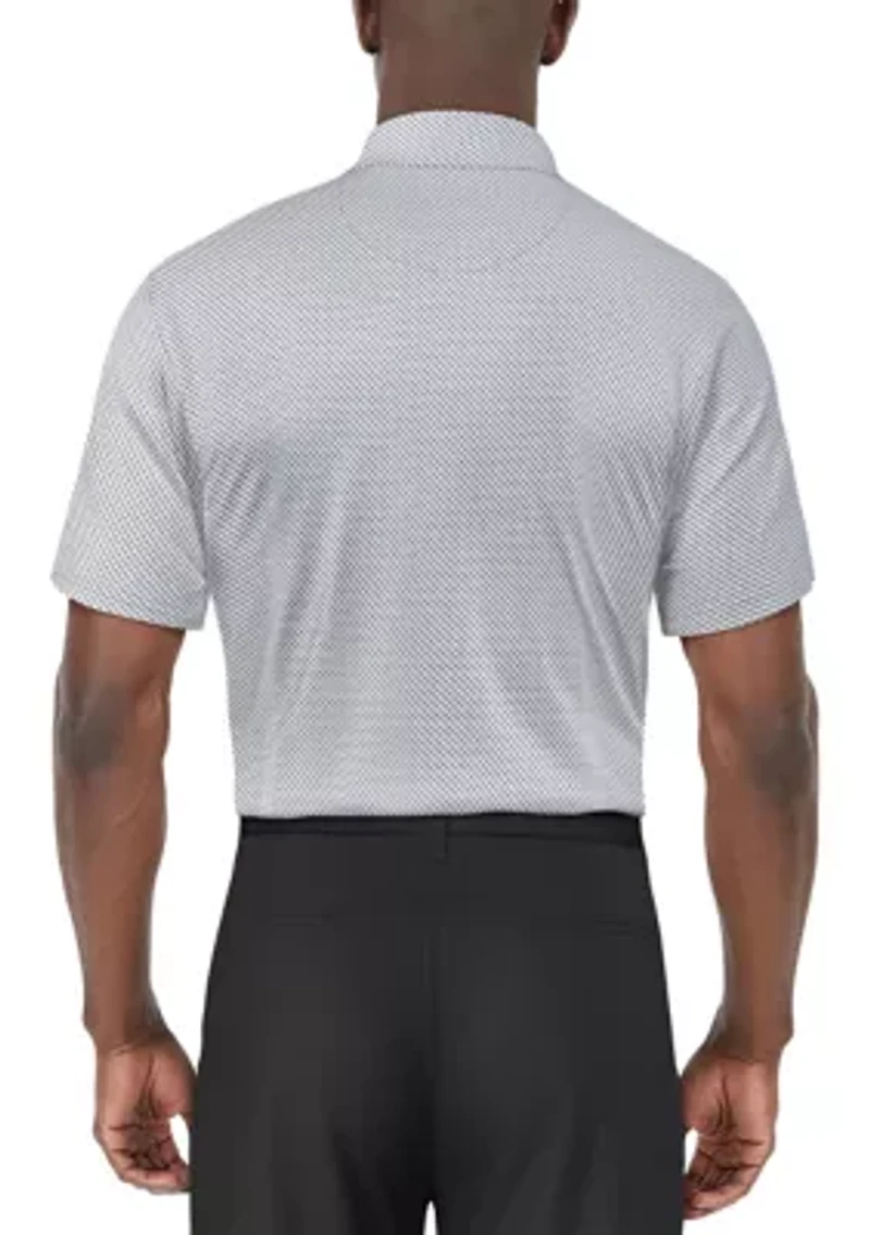 Men's Short Sleeve Geo Printed Golf Polo Shirt