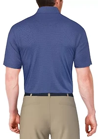 Men's Short Sleeve Geo Printed Golf Polo Shirt