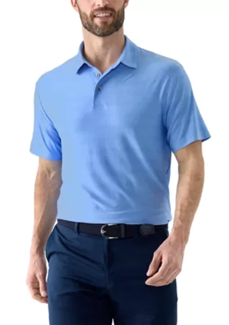 Short Sleeve Jasper Airflux Polo Shirt with Self Collar