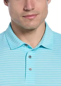 Men's Heather Feeder Stripe Polo Shirt